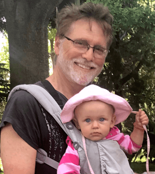 Leigh-McCloskey & Grandaughter in the garden